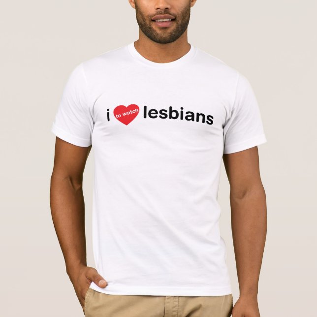 Camiseta Eu amo olhar lésbica (Frente)
