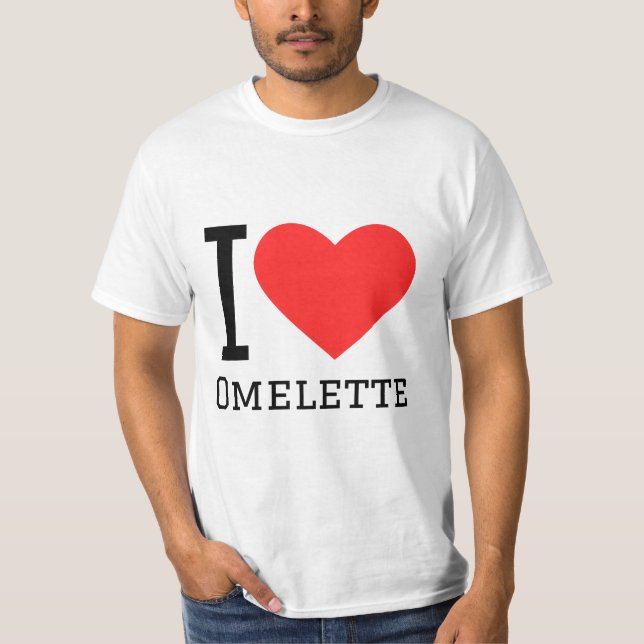 Camiseta Eu amo omelete (Frente)