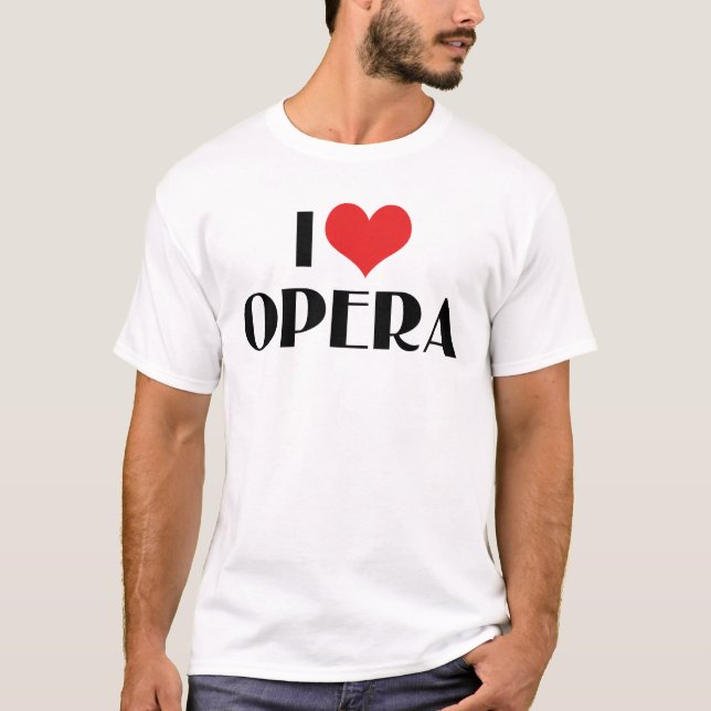 Camiseta Eu Amo Ópera (Frente)