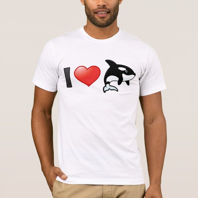 Camiseta Eu amo orcas (Frente)