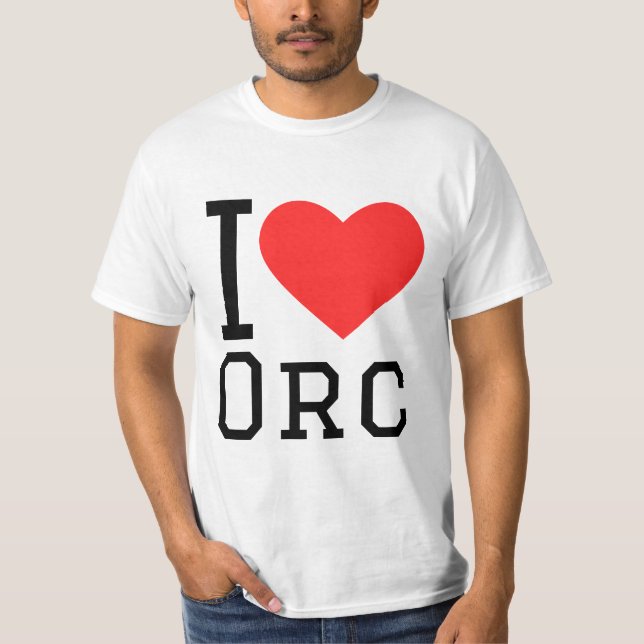 Camiseta Eu amo orcs (Frente)