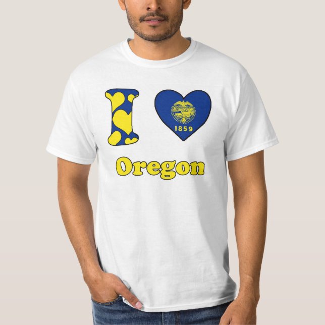 Camiseta Eu amo Oregon (Frente)