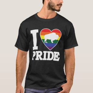 Camiseta EU AMO ORGULHAR Buffalo NY LGBTQ belo arco-íris h