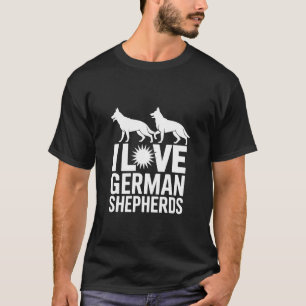 Camiseta Eu Amo Orgulho de Entusiasta de Pastor Alemão