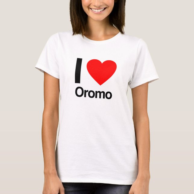 Camiseta eu amo oromo (Frente)