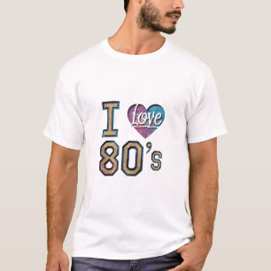 Camiseta Eu amo os anos 80 - Design retrô
