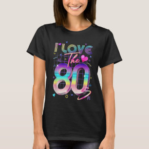 Camiseta Eu Amo Os Anos 80 Roupa de 80's Retro Anos Oitenta