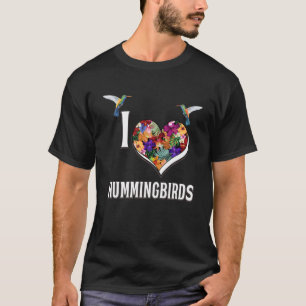Camiseta Eu Amo Os Beijos-Pássaros Presentes Mulheres Vigi