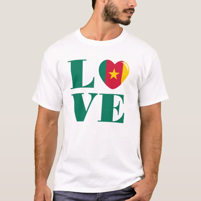 Camiseta Eu amo os Camarões (Frente)