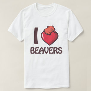 Camiseta Eu amo os castores