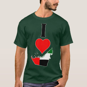 Camiseta Eu amo os Emirados Árabes Verticais I Heart Emirad