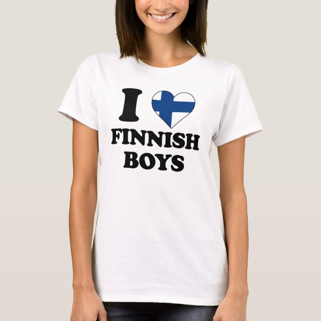 Camiseta Eu amo os finlandeses (Frente)
