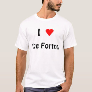 Camiseta Eu amo os formulários (Plato)