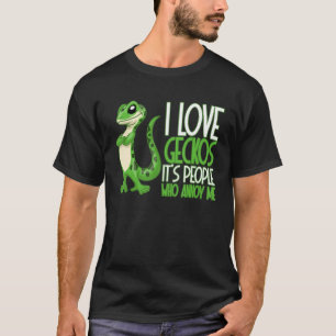 Camiseta Eu amo os gecos É as Pessoas Que Me Enervam Lagart