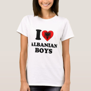 Camiseta Eu amo os meninos albaneses