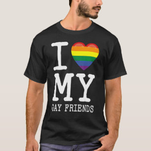 Camiseta Eu Amo Os Meus Amigos Gay, Eu Transgênero Rai Homo