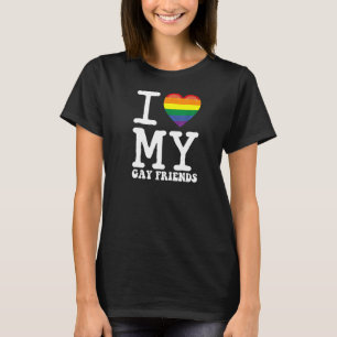 Camiseta Eu Amo Os Meus Amigos Gay, Eu Transgênero Rai Homo