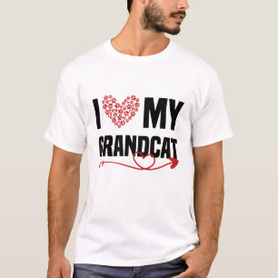 Camiseta Eu Amo Os Meus Avós De Gata De Coração