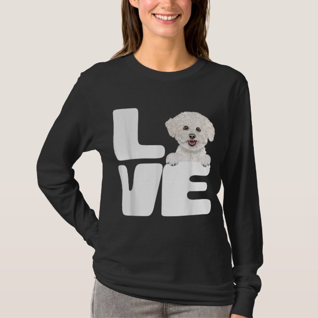 Camiseta Eu Amo Os Meus Bichons Cachorros Frise (Frente)