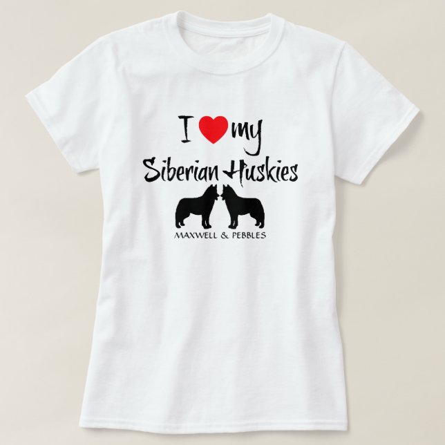 Camiseta Eu Amo Os Meus Cascos Siberianos (Frente do Design)
