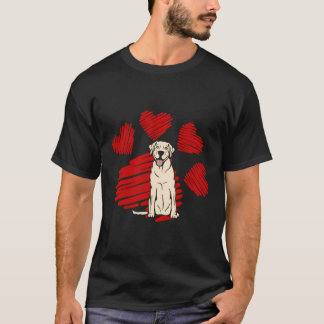 Camiseta Eu Amo Os Meus Namorados De Coração Do Cão Labrado