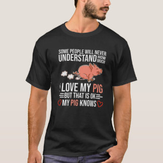 Camiseta Eu Amo Os Meus Porcos São Os Meus Animais Espiritu