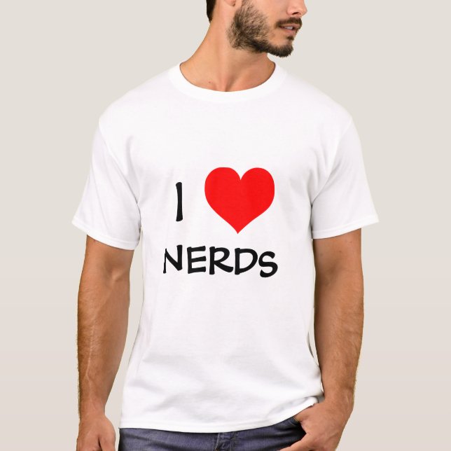 Camiseta Eu amo os nerd - personalizados (Frente)