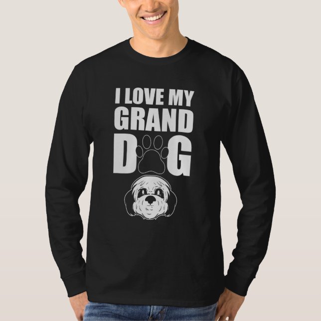 Camiseta Eu Amo Os Netos Da Vovó Do Cachorro (Frente)