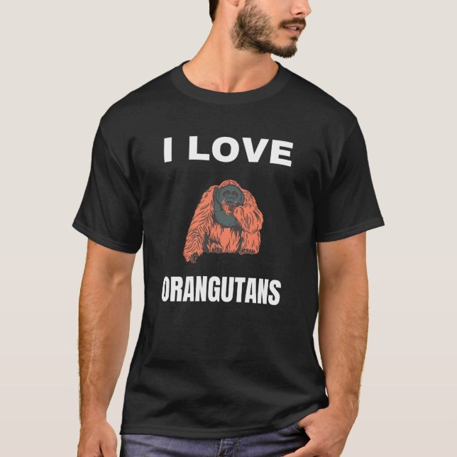 Camiseta Eu amo os Orangutanos (Frente)