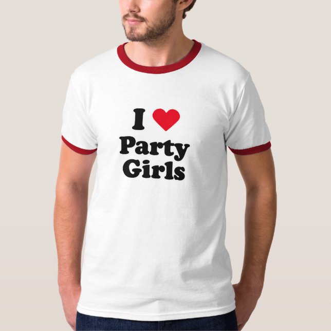 Camiseta Eu amo os partys girl (Frente)