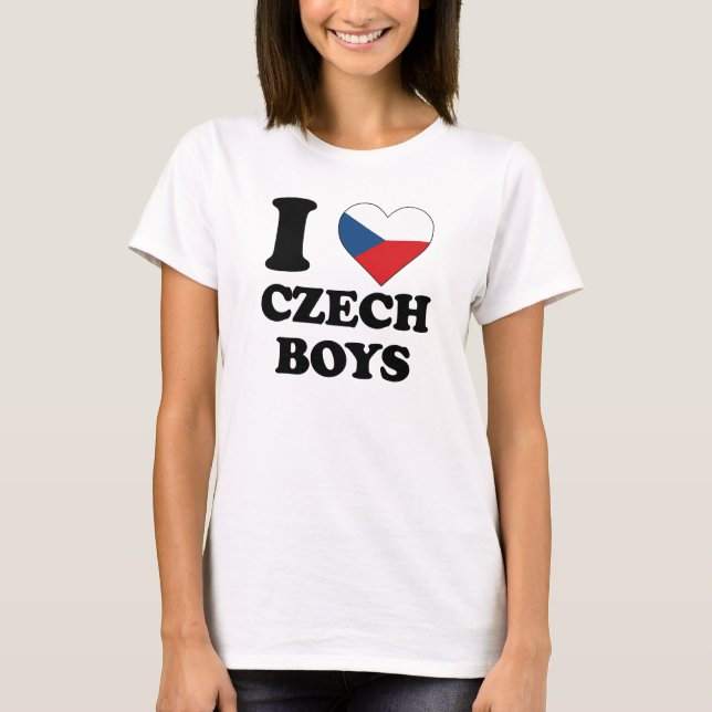 Camiseta Eu amo os rapazes checos (Frente)