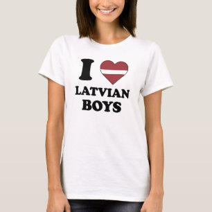 Camiseta Eu amo os rapazes letões