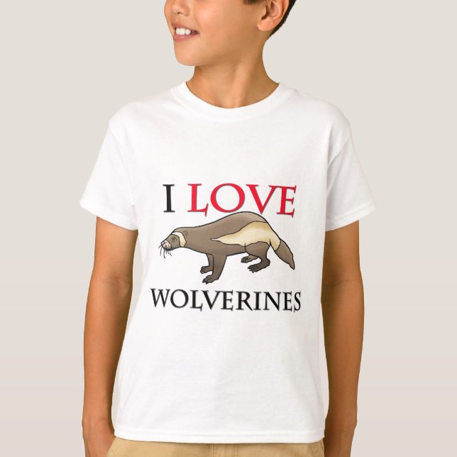 Camiseta Eu Amo Os Wolverines (Frente)