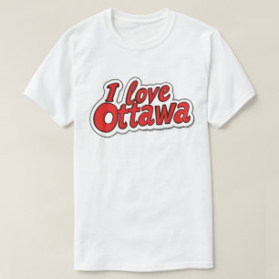 Camiseta Eu Amo Ottawa Gráfico