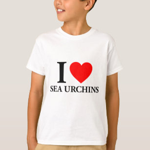 Camiseta Eu amo ouriços-do-mar