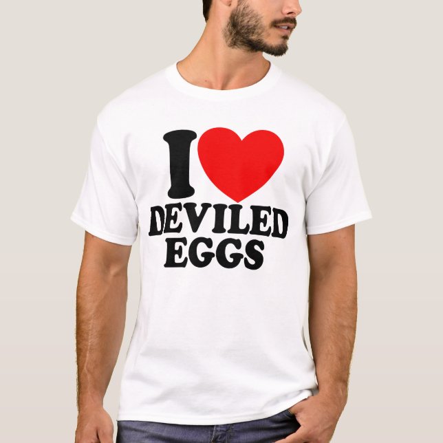 Camiseta Eu Amo Ovos Devidos Engraçados Ação De Graças Ovos (Frente)