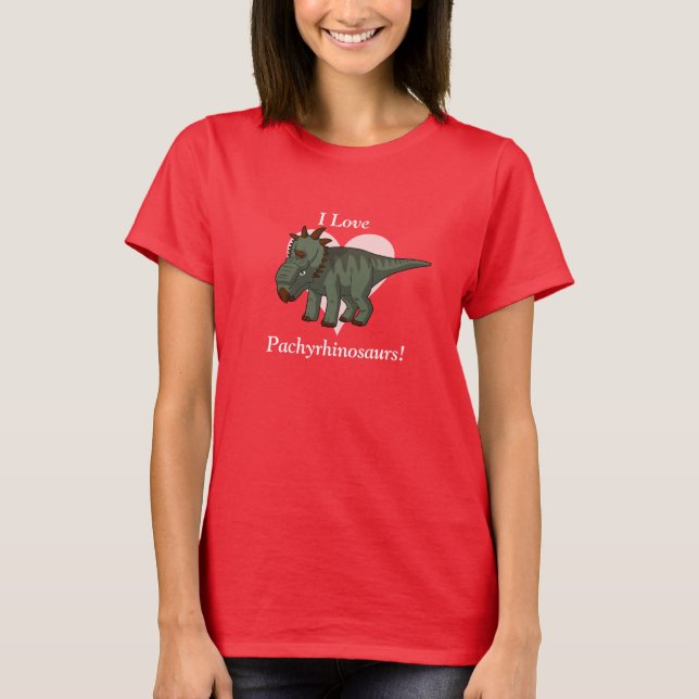Camiseta Eu amo Pachyrhinosaurs! (Frente)