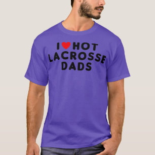 Camiseta Eu Amo Pais De Lacrosse Quente Coração Vermelho En
