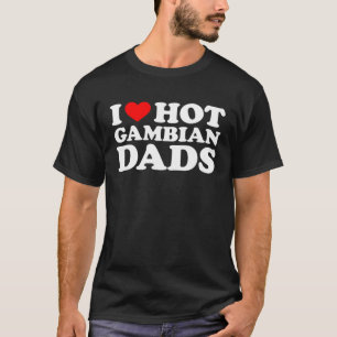 Camiseta Eu amo Pais gambianos quentes
