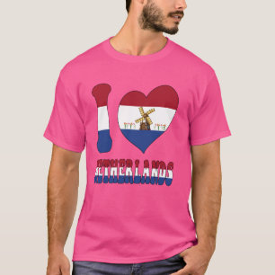 Camiseta Eu Amo Países Baixos Orgulhosos De Serem Holandese