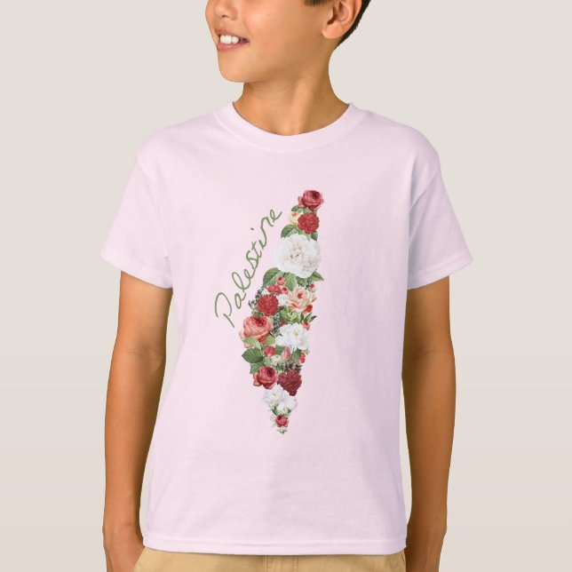 Camiseta Eu Amo Palestina Meu Mapa Nacional Palestino (Frente)