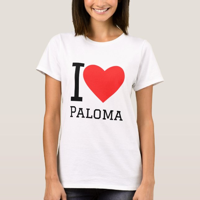 Camiseta Eu amo Paloma (Frente)