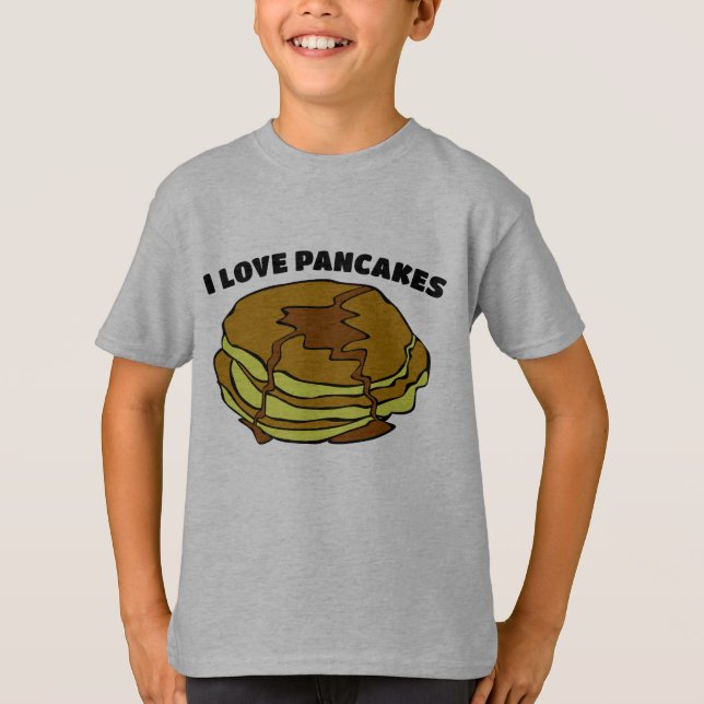 Camiseta EU AMO PANCAQUES Crianças T-Shirts (Frente)