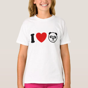 Camiseta Eu amo pandas