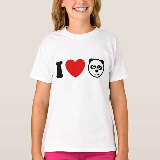 Camiseta Eu Amo Pandas (Frente)