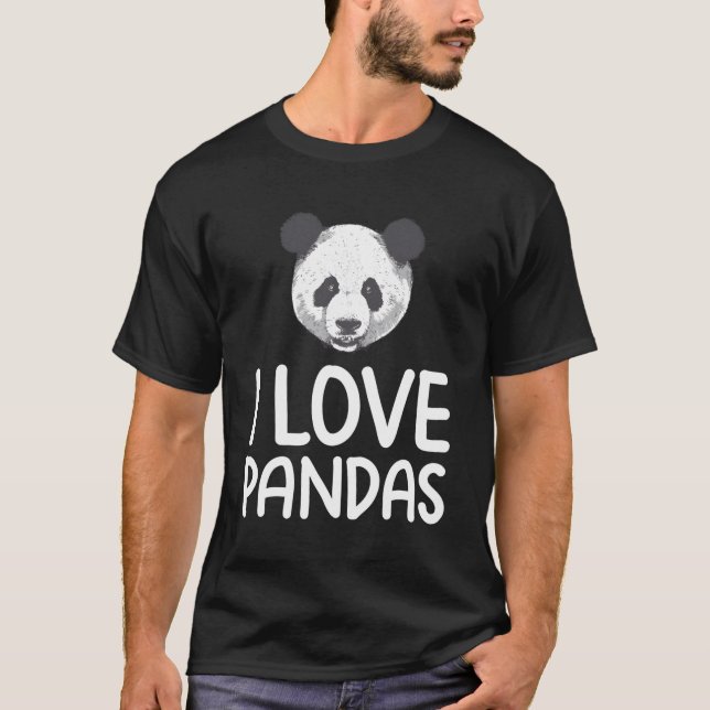 Camiseta Eu Amo Pandas (Frente)