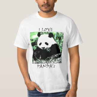 Camiseta eu amo pandas