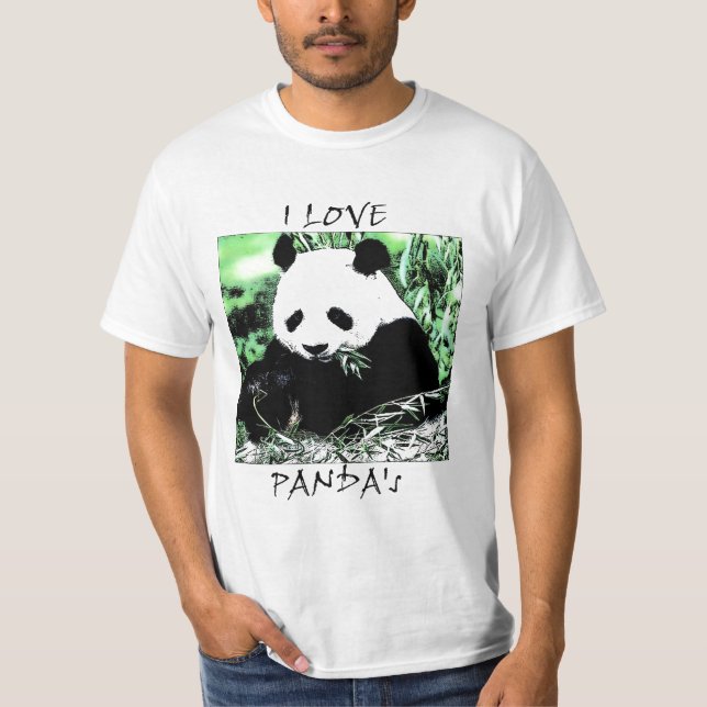 Camiseta eu amo pandas (Frente)