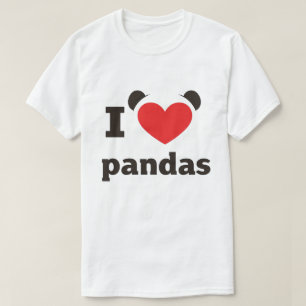 Camiseta Eu Amo Pandas