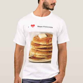 Camiseta eu amo panquecas da cerveja